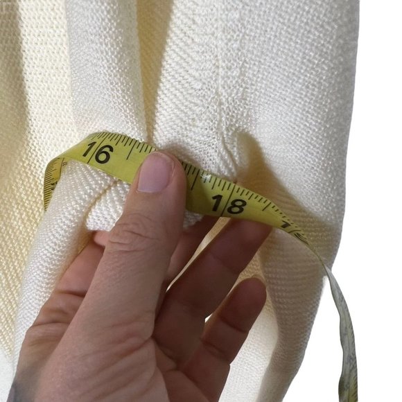 Eileen Fisher Cream Merino Wool Knit Open Front Cardigan Small - Picture 7 of 7